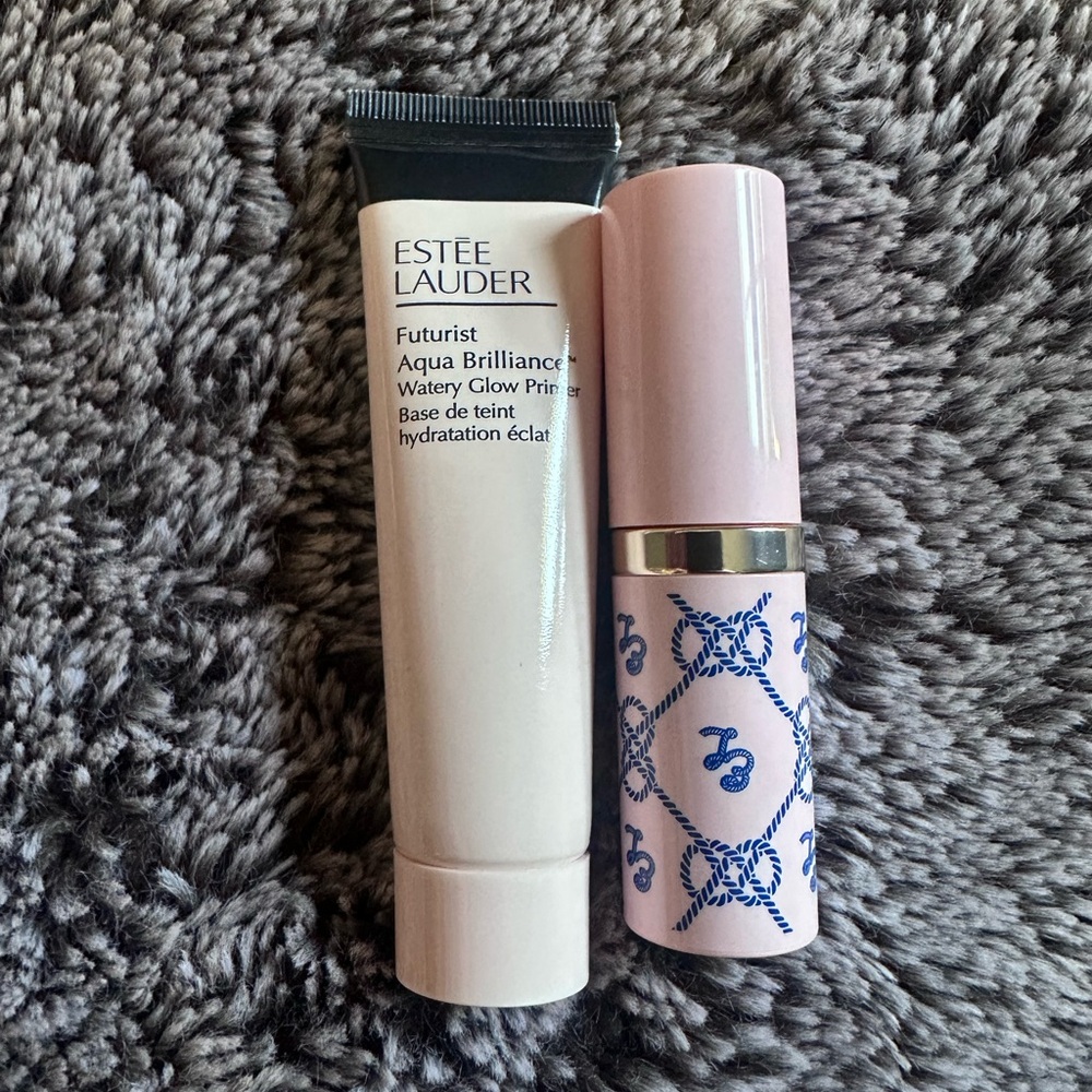 Estee Lauder Futurist Aqua Brilliance Watery Glow Primer & Rose Goddess Lipstick